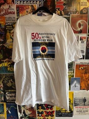 Hanes White 50th Anniversary of the Korean War Commemoration Tee
